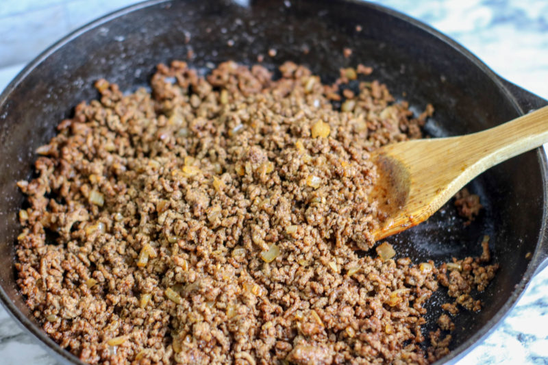 Brown Beef for Keto Mexican Bake