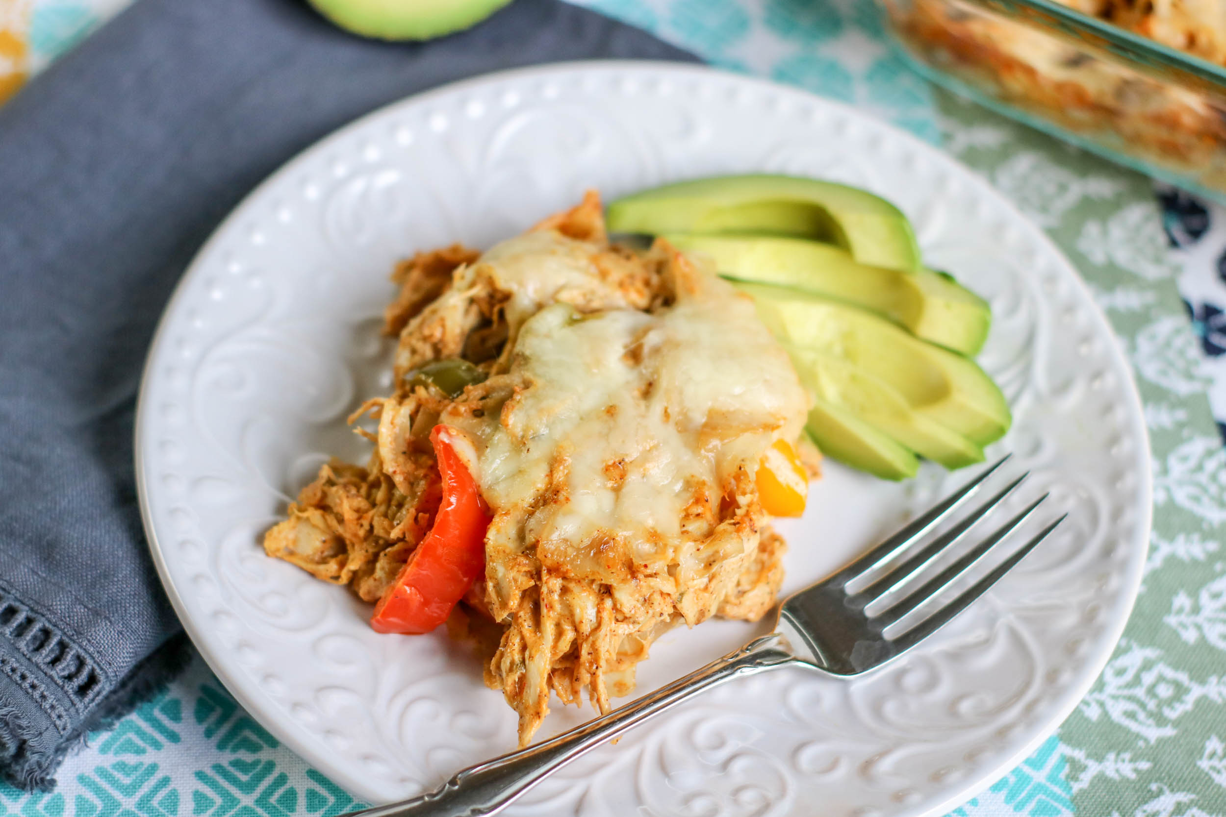 Chicken Fajita Casserole Low Carb Recipe But First Joy 