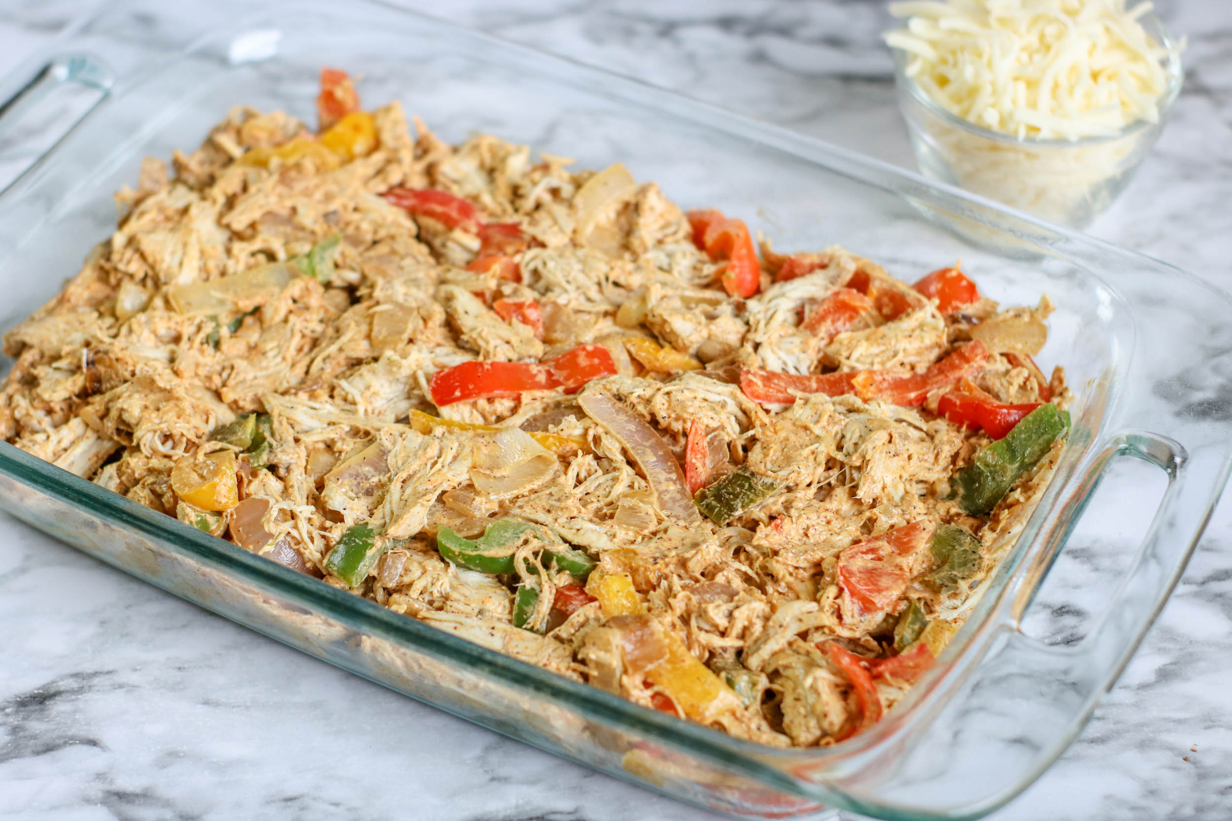 Chicken Fajita Casserole Low Carb Recipe But First Joy