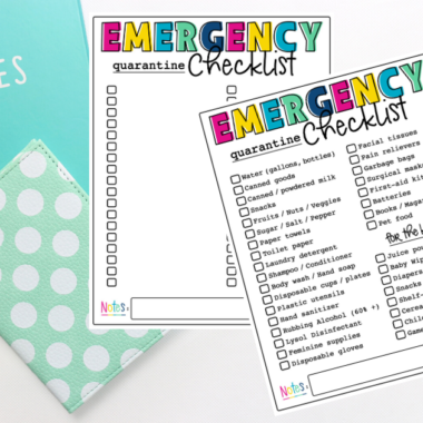 Coronavirus Checklist Printable