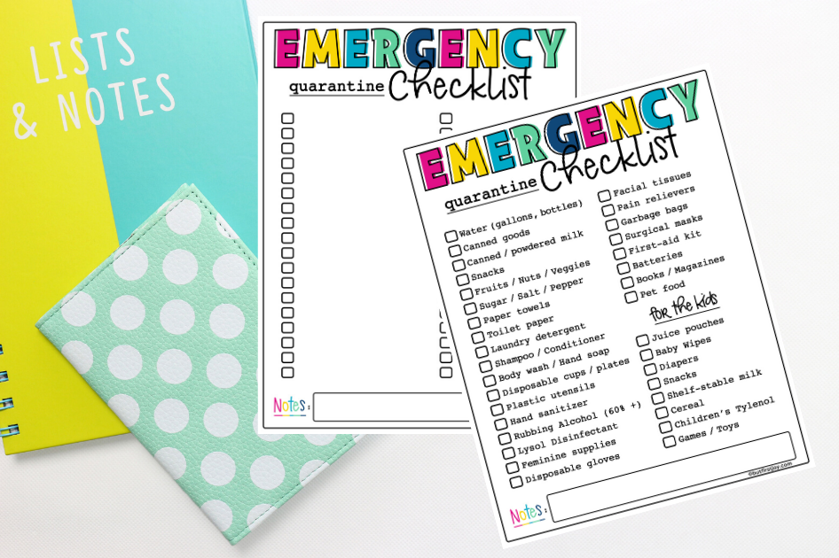 Coronavirus Checklist Printable