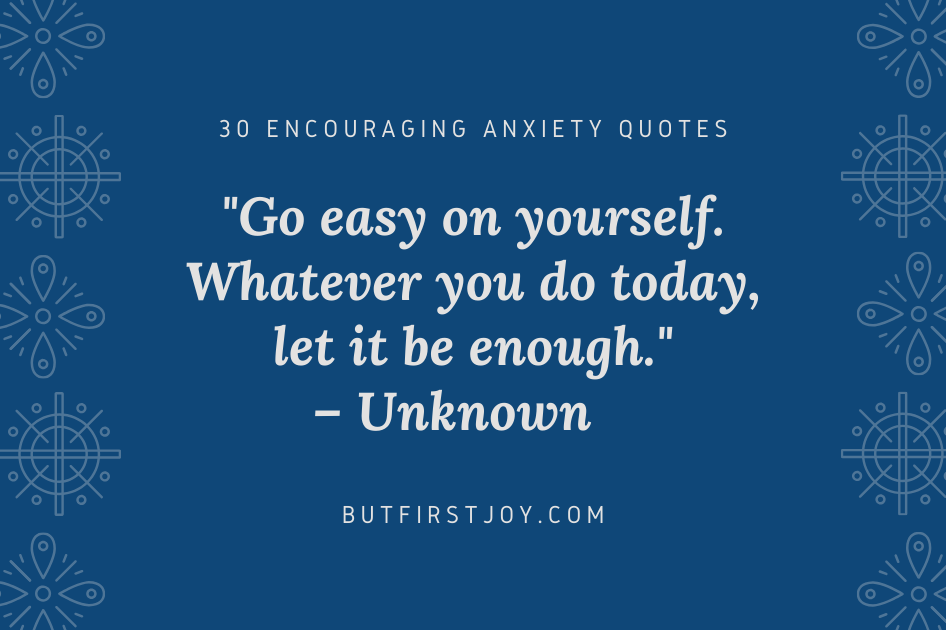 Encouragement for anxiety sufferer