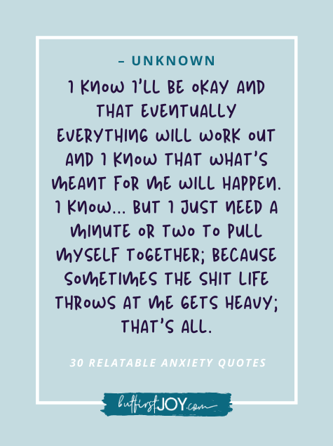 Relatable Anxiety Quotes