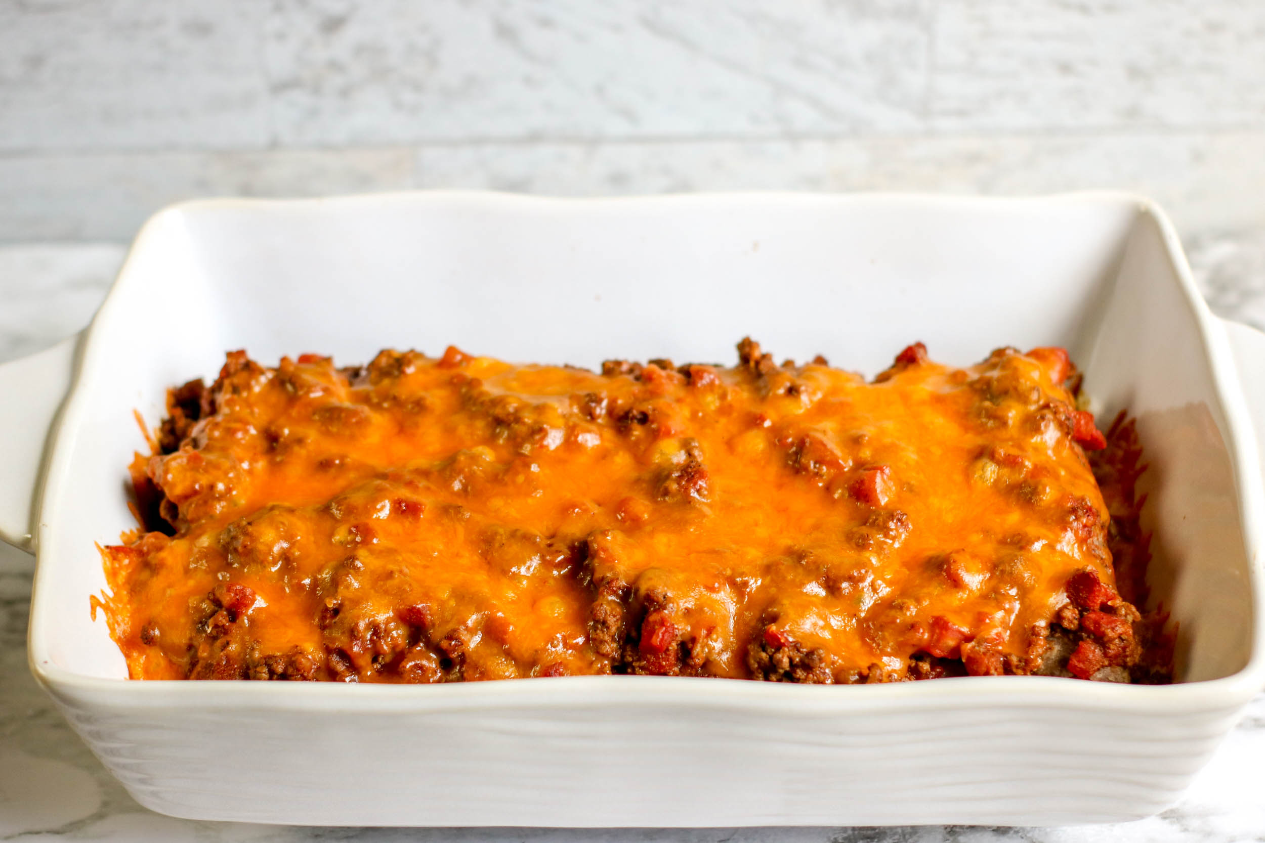 Chili Cheese Dog Casserole Low Carb Recipe But First Joy   Chili Cheese Dog Casserole Process 11 