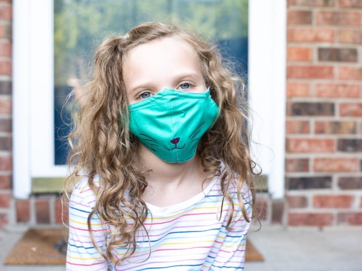 Image for 4. Adorable Kitten Face Mask for Kids