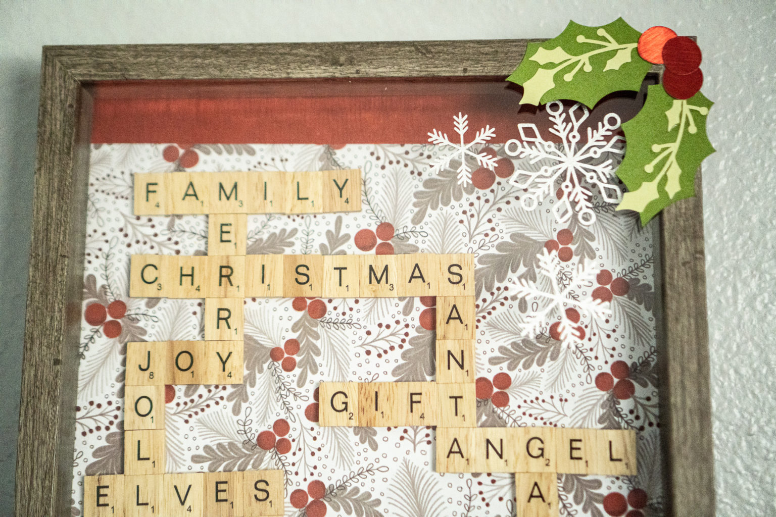 How to Make a Christmas Shadow Box with Cricut But First, Joy