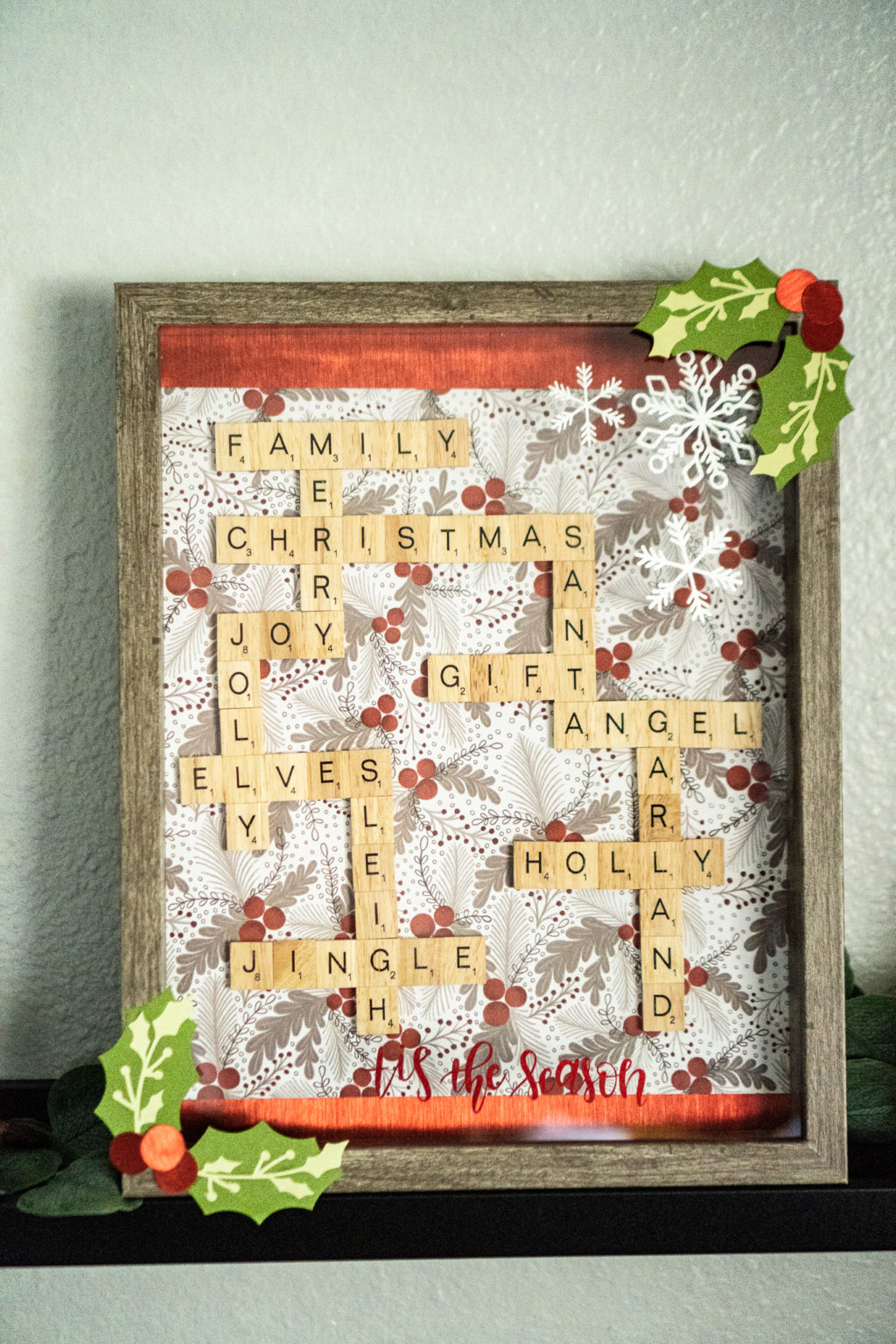 How to Make a Christmas Shadow Box with Cricut But First, Joy