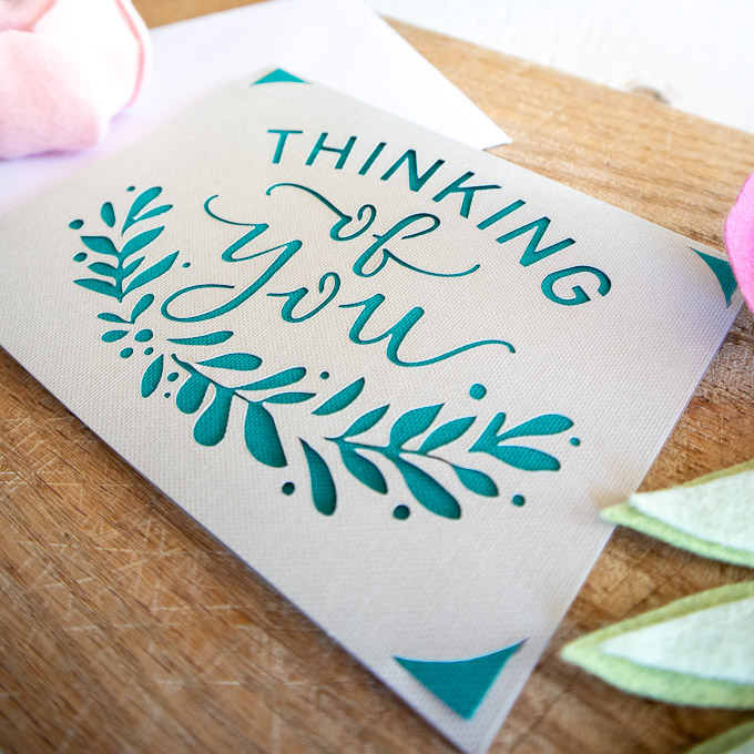 Make Your Own Cricut Joy Thinking Of You Card But First Joy