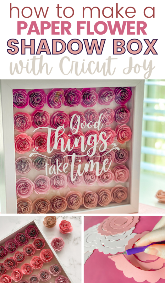 Paper Flower Shadow Box Tutorial Cricut