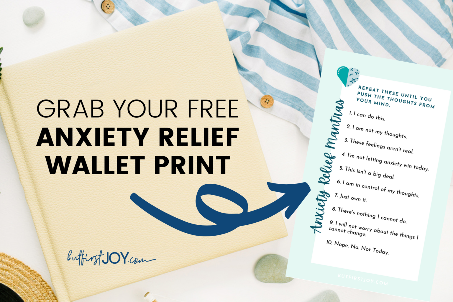 10 Positive Mantras for Anxiety Relief (Free Wallet Mantra Printable)