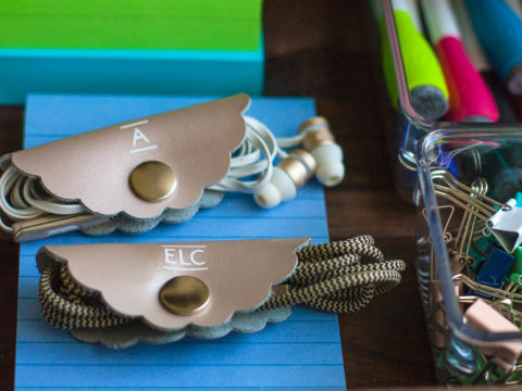 Image for 7. Make Adorable Leather Cord Organizers