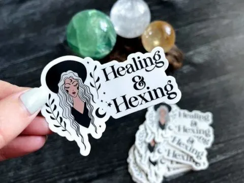Image for Healing & Hexing Witch Sticker from But First, Joy