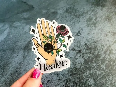 Image for Healer Spiritual Sticker from But First, Joy