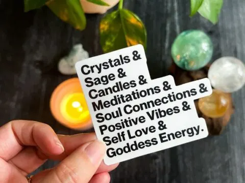 Image for Spiritual Words Sticker from But First, Joy