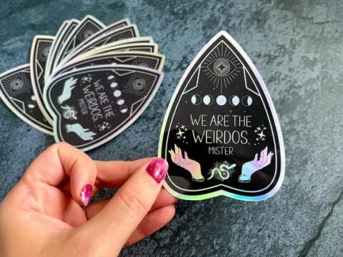 Image for We Are the Weirdos Holographic Sticker from But First, Joy
