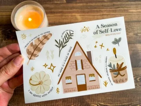 Image for Fall Affirmations Sticker Sheet from But First, Joy