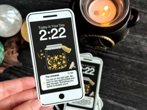Image for 222 Angel Number Sticker from But First, Joy