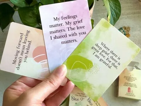 Image for 35 Grief Affirmation Cards Deck &ndash; But First, Joy