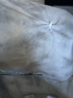 zip tie fabric to laundry basket for tornado costrume