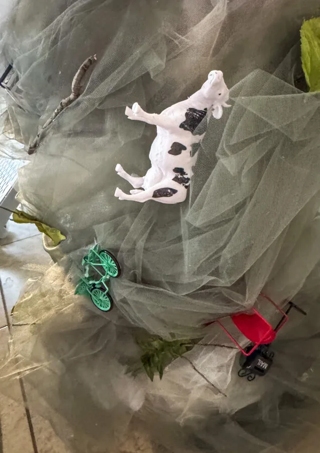 cow, bike, tornado debris diy costume