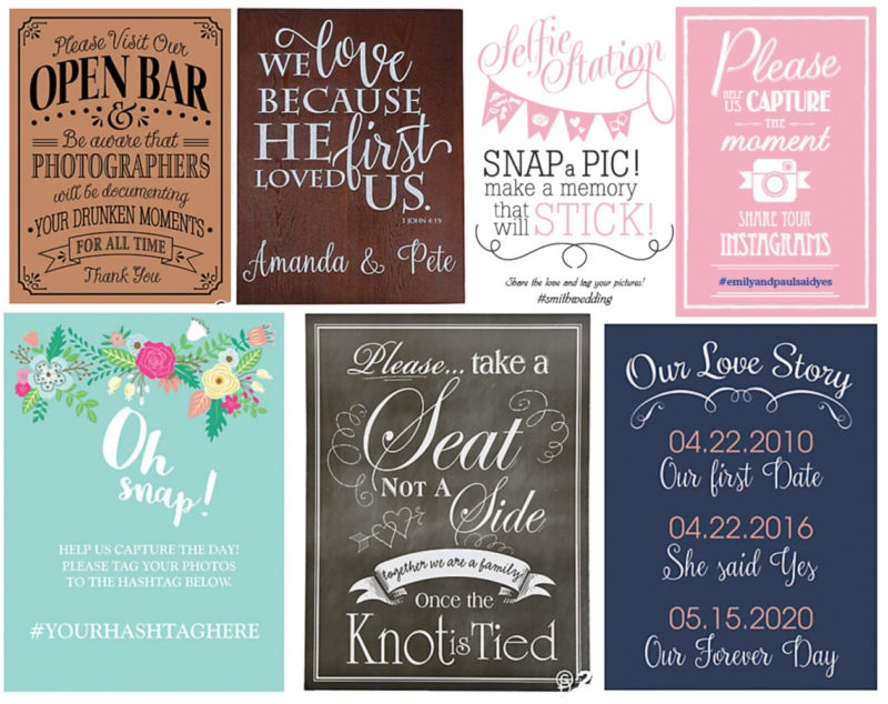 Cheap Outdoor Wedding Signs