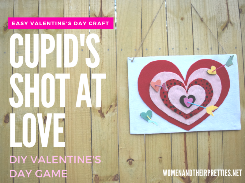 Cupid's Shot at Love is a DIY Valentine's Day game for kids (or adults) of any age to play! It's a cheap and easy to make Valentine's Day craft!