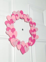 DIY Valentine's Day Wreath | Made with Paper Hearts - But First, Joy