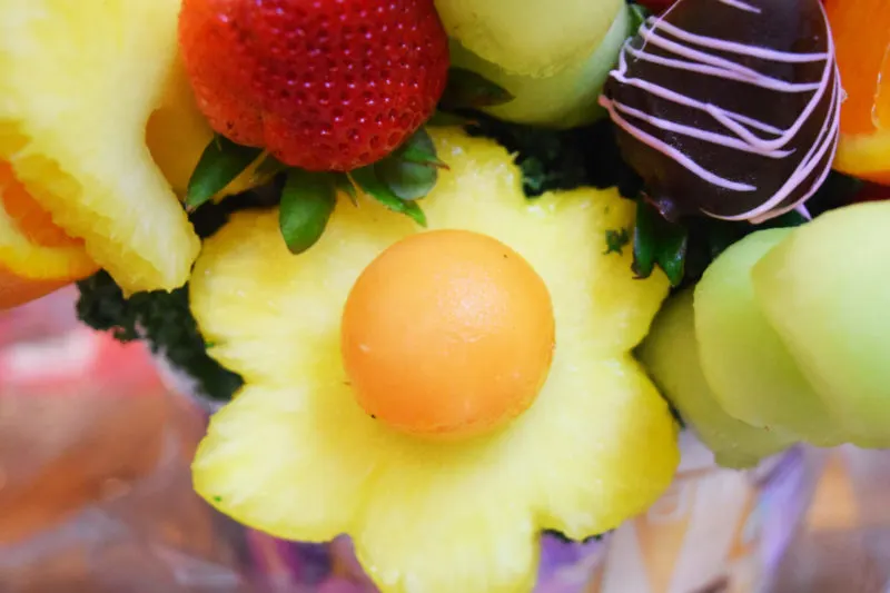 Dream Big – Disney Princess Bouquet: This fruit bouquet is the perfect Disney trip announcement idea!