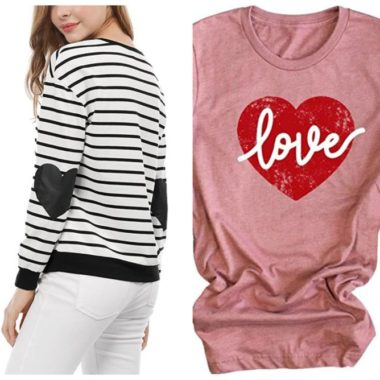 Cute heart shirts on Amazon