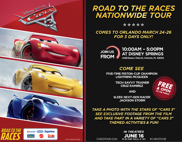 Cars 3 tour is coming to a city near you!